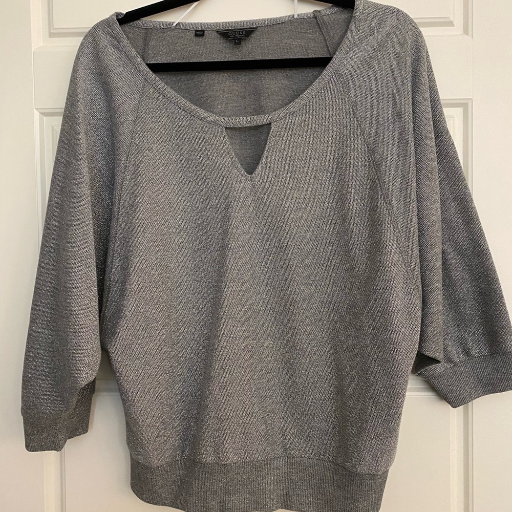 GUESS - Shimmering Silver Top